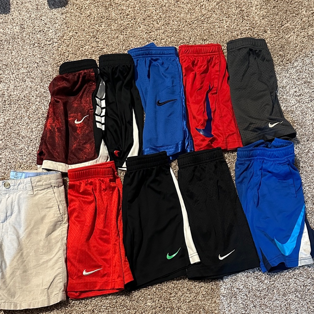 Nike Kids Shorts Collection - Red, Blue, Black, Gray